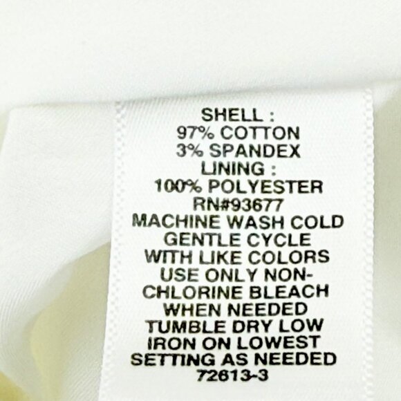 Liz Claiborne Womens Stretch Zip/Pockets Side Lined White Midi Skirt Size 8 NWOT - Picture 6 of 9